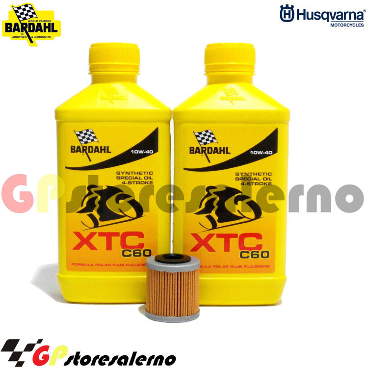 Immagine di KIT TAGLIANDO OLIO + FILTRO 2L BARDAHL XTC C60 10W40 HUSQVARNA 450 TC DAL 2008 AL 2010