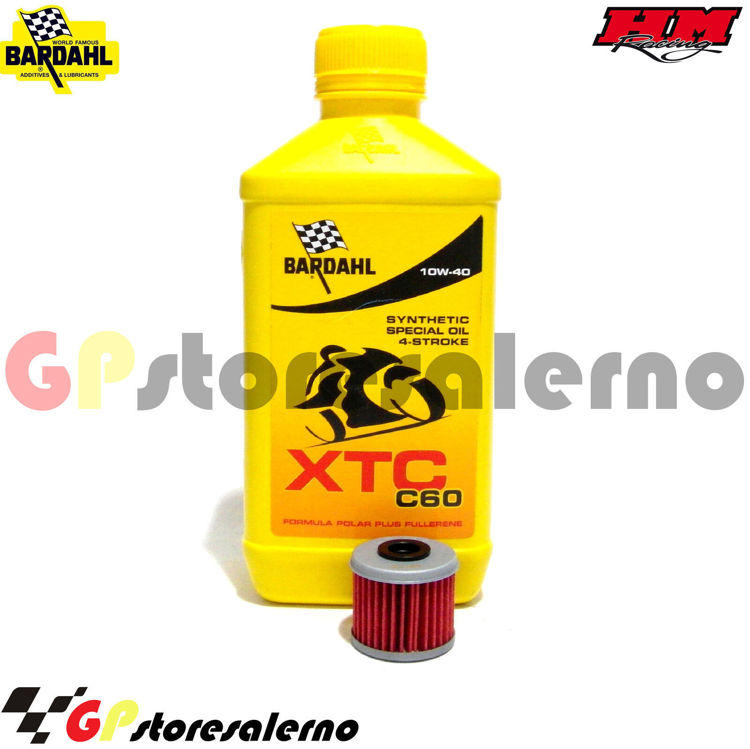 Immagine di KIT TAGLIANDO OLIO + FILTRO 1L BARDAHL XTC C60 10W40 HM MOTO 250 CRE-F R 4T DAL 2004 AL 2009