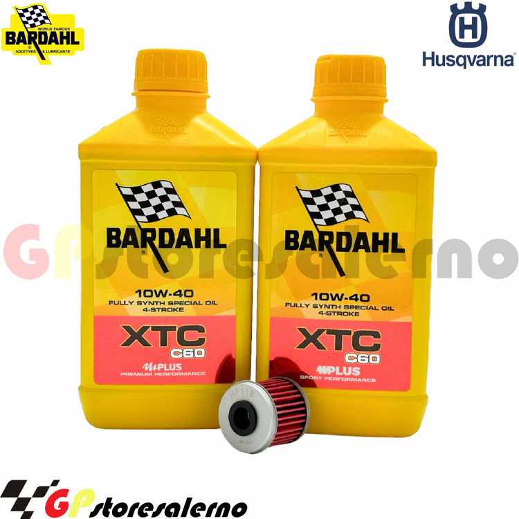 Immagine di KIT TAGLIANDO OLIO + FILTRO 2L BARDAHL XTC C60 10W40 HUSQVARNA 250 TC DAL 2009 AL 2013