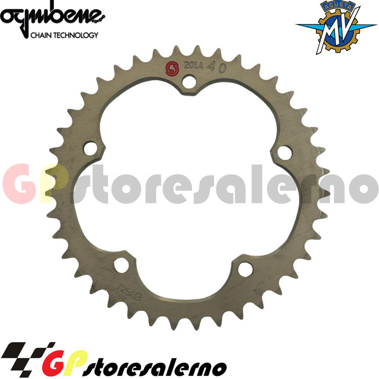 Immagine di 368133340 CORONA OGNIBENE ERGAL Z40 PASSO 520 PER MV AGUSTA 800 BRUTALE DAL 2012 AL 2022