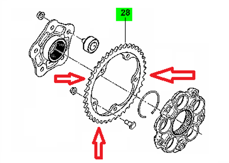 Immagine di 368133340 CORONA OGNIBENE ERGAL Z40 PASSO 520 PER MV AGUSTA 800 BRUTALE DAL 2012 AL 2022