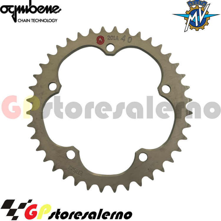 Immagine di 368133340 CORONA OGNIBENE ERGAL Z40 PASSO 520 PER MV AGUSTA 800 F3 DAL 2014 AL 2016