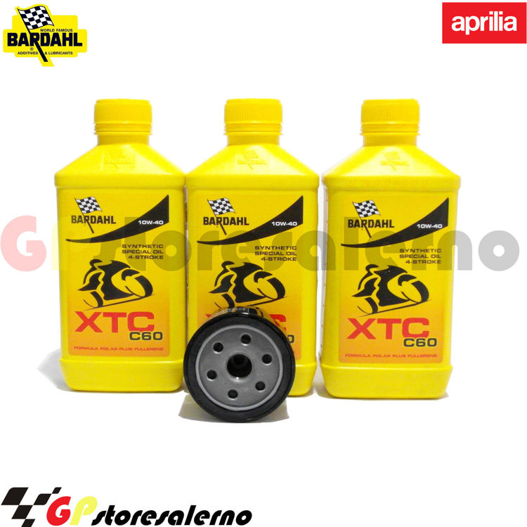 Immagine di KIT TAGLIANDO OLIO + FILTRO 3L BARDAHL XTC C60 10W40 APRILIA 660 TUAREG DAL 2021 AL 2024