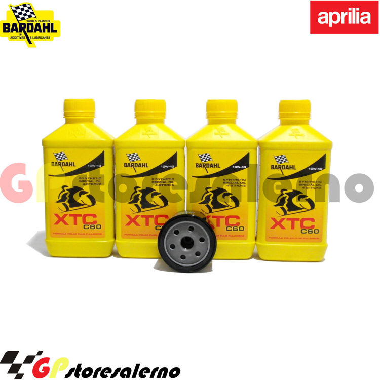 Immagine di KIT TAGLIANDO OLIO + FILTRO 4L BARDAHL XTC C60 10W40 APRILIA 750 SMV DORSODURO / ABS / FACTORY / FACTORY ABS DAL 2008 AL 2016