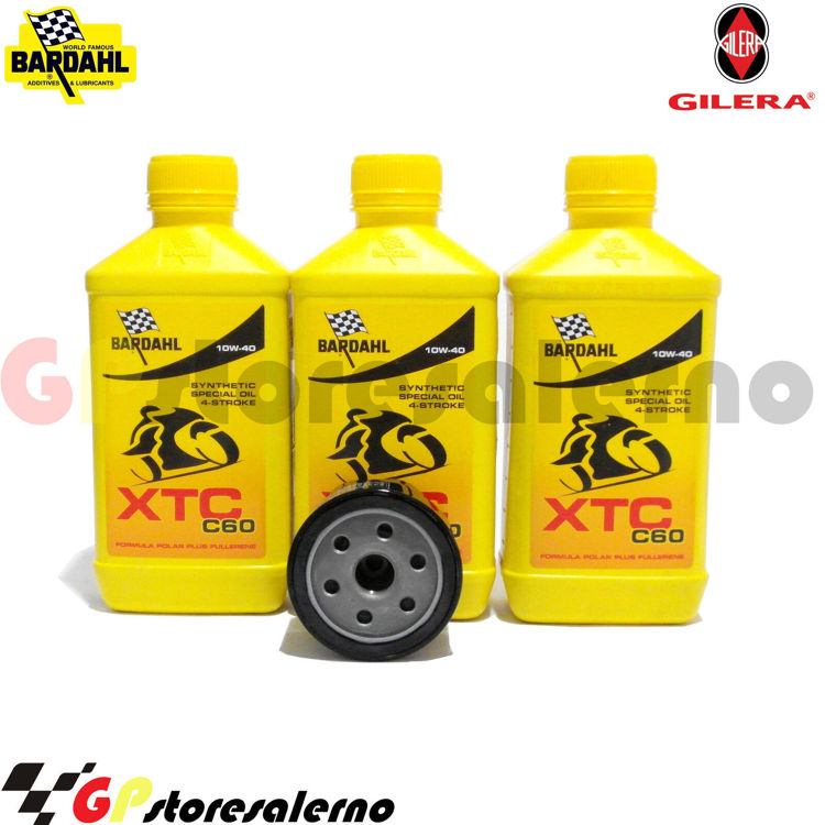 Immagine di KIT TAGLIANDO OLIO + FILTRO 3L BARDAHL XTC C60 10W40 GILERA 800 GP / GP CENTENARIO DAL 2008 AL 2014