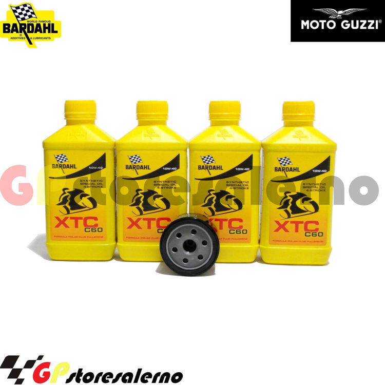 Immagine di KIT TAGLIANDO OLIO + FILTRO 4L BARDAHL XTC C60 10W40 MOTO GUZZI 1400 CALIFORNIA TOURING ABS DAL 2012 AL 2017