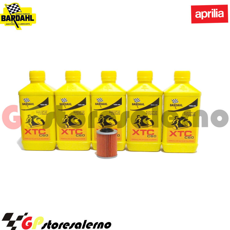 Immagine di KIT TAGLIANDO OLIO + FILTRO 5L BARDAHL XTC C60 10W40 APRILIA 1000 ETV CAPONORD DAL 2001 AL 2008