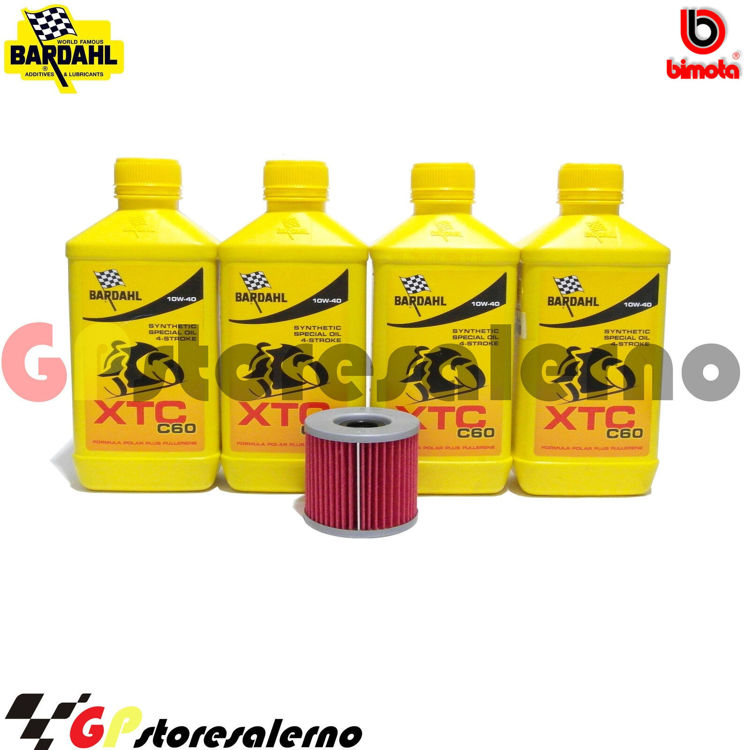 Immagine di KIT TAGLIANDO OLIO + FILTRO 3L BARDAHL XTC C60 10W40 BIMOTA 750 SB2 DAL 1977 AL 1980