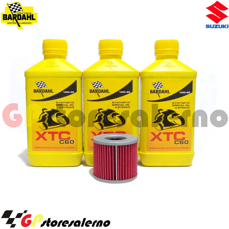 Immagine di KIT TAGLIANDO OLIO + FILTRO 3L BARDAHL XTC C60 10W40 SUZUKI 400 GS DAL 1977 AL 1979