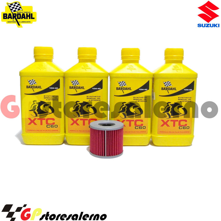 Immagine di KIT TAGLIANDO OLIO + FILTRO 4L BARDAHL XTC C60 10W40 SUZUKI 700 GS 1985