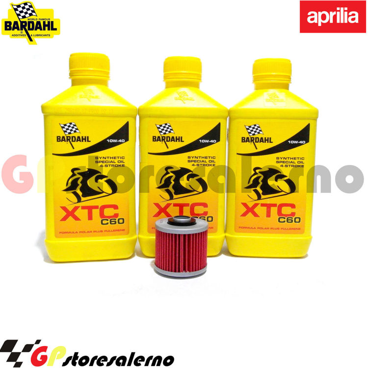 Immagine di KIT TAGLIANDO OLIO + FILTRO 3L BARDAHL XTC C60 10W40 APRILIA 660 PEGASO STREET / TRAIL / FACTORY DAL 2005 AL 2014