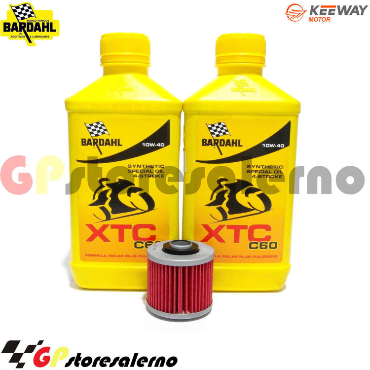 Immagine di KIT TAGLIANDO OLIO + FILTRO 2L BARDAHL XTC C60 10W40 KEEWAY 250 CRUISER 2011