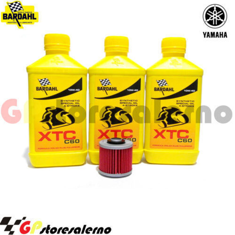 Immagine di KIT TAGLIANDO OLIO + FILTRO 3L BARDAHL XTC C60 10W40 YAMAHA 400 SR DAL 2014 AL 2021