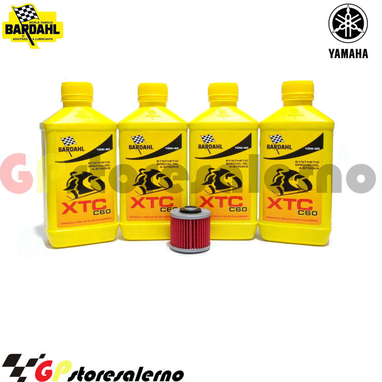 Immagine di KIT TAGLIANDO OLIO + FILTRO 4L BARDAHL XTC C60 10W40 YAMAHA 700 XV / C DAL 1984 AL 1987