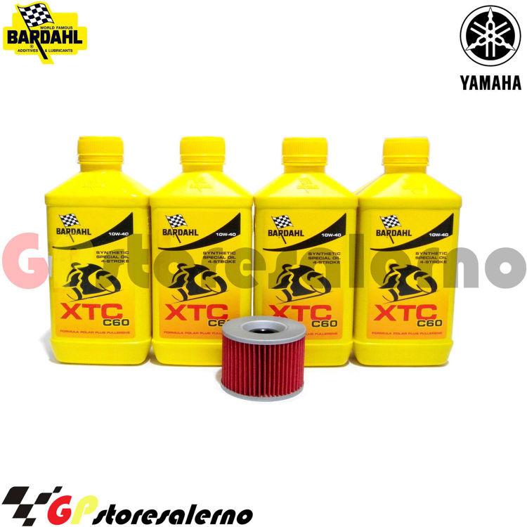 Immagine di KIT TAGLIANDO OLIO + FILTRO 4L BARDAHL XTC C60 10W40 YAMAHA 1000 FZR GENESIS DAL 1987 AL 1988