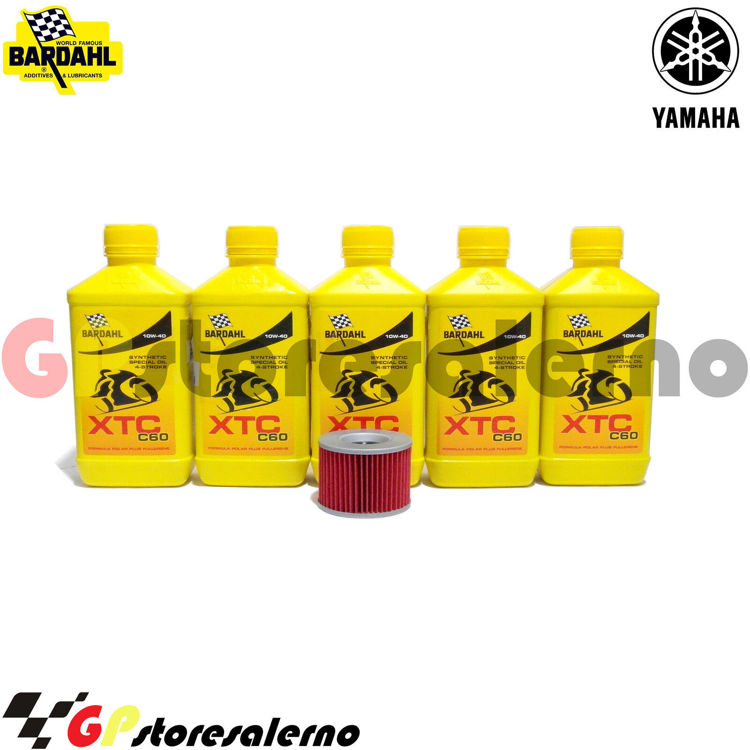 Immagine di KIT TAGLIANDO OLIO + FILTRO 5L BARDAHL XTC C60 10W40 YAMAHA 1300 XJR DAL 1999 AL 2016