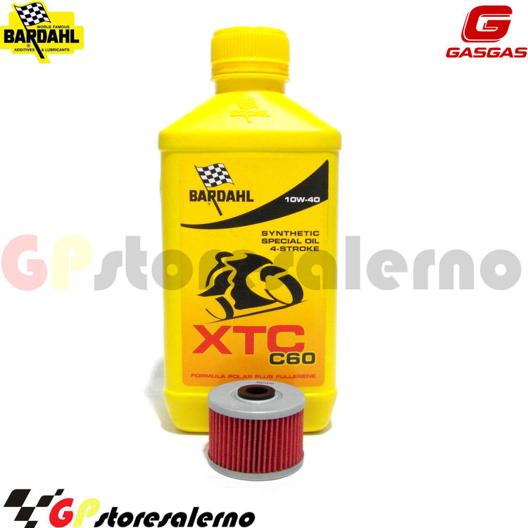 Immagine di KIT TAGLIANDO OLIO + FILTRO 1L BARDAHL XTC C60 10W40 GAS GAS 450 PAMPERA DAL 2007 AL 2008