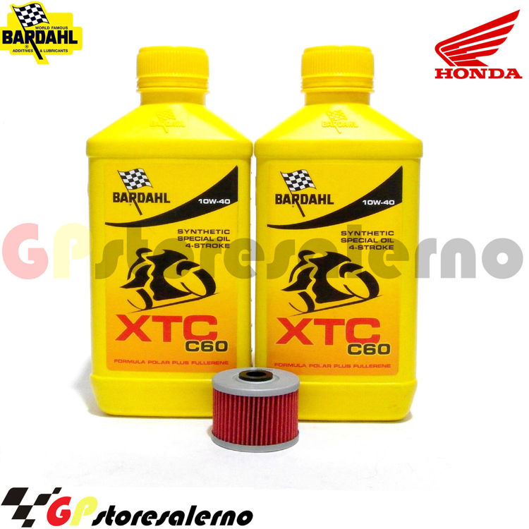 Immagine di KIT TAGLIANDO OLIO + FILTRO 2L BARDAHL XTC C60 10W40 HONDA 250 CBX RSE DAL 1983 AL 1986