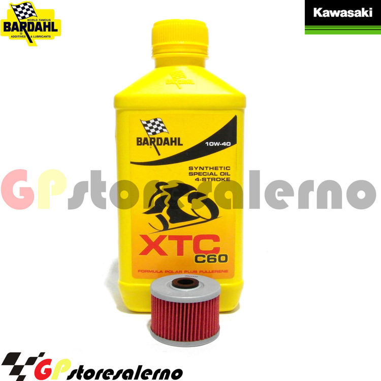 Immagine di KIT TAGLIANDO OLIO + FILTRO 1L BARDAHL XTC C60 10W40 KAWASAKI 110 KLX / R DAL 2002 AL 2024