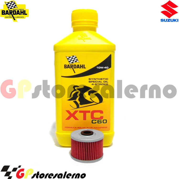 Immagine di KIT TAGLIANDO OLIO + FILTRO 1L BARDAHL XTC C60 10W40 SUZUKI 110 DR Z DAL 2003 AL 2005