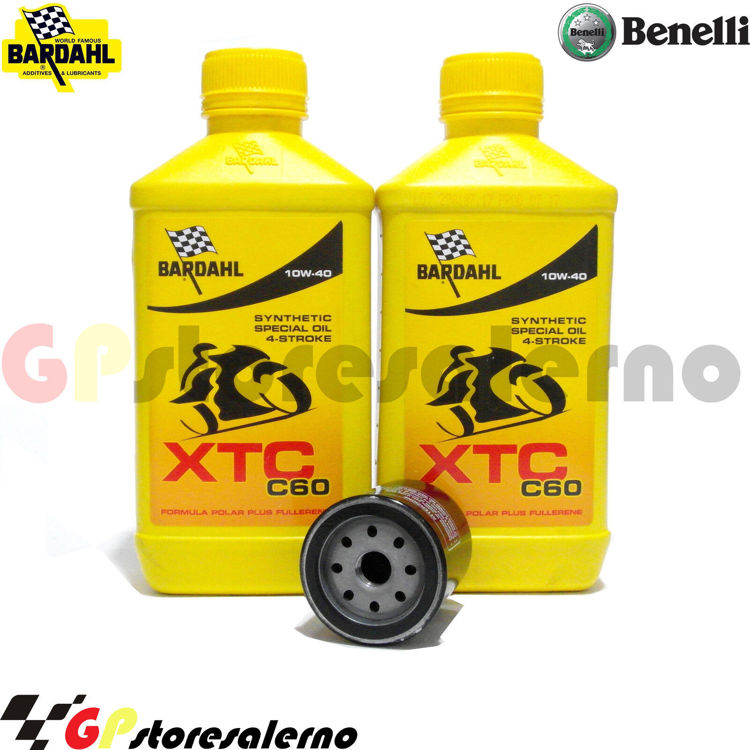 Immagine di KIT TAGLIANDO OLIO + FILTRO 2L BARDAHL XTC C60 10W40 BENELLI 125 ADIVA DAL 2000 AL 2003