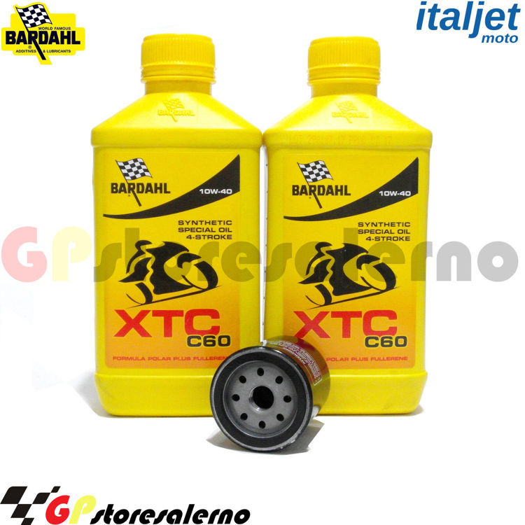 Immagine di KIT TAGLIANDO OLIO + FILTRO 2L BARDAHL XTC C60 10W40 ITALJET 125 DRAGSTER 2006