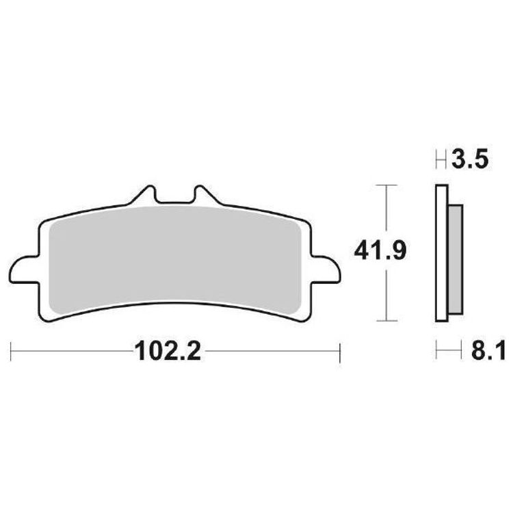 Immagine di 7113 PRO COPPIA PASTIGLIE BRENTA RACING SINTERIZZATE PRO APRILIA 1000 RSV4 R DAL 2009 AL 2010