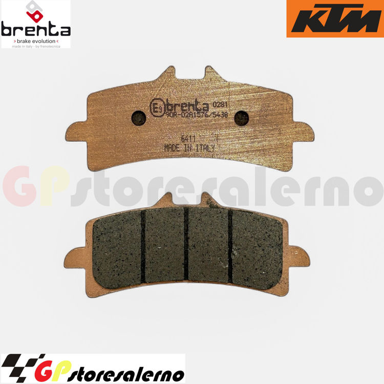 Immagine di 7113 PRO COPPIA PASTIGLIE BRENTA RACING SINTERIZZATE PRO KTM 450 SMR 4T DAL 2003 AL 2014