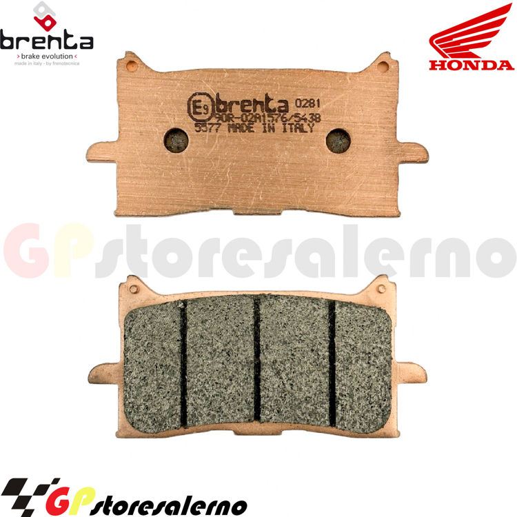 Immagine di 7176 PRO COPPIA PASTIGLIE BRENTA RACING SINTERIZZATE PRO HONDA 125 CB R NEO SPORTS CAFE' ABS DAL 2018 AL 2024