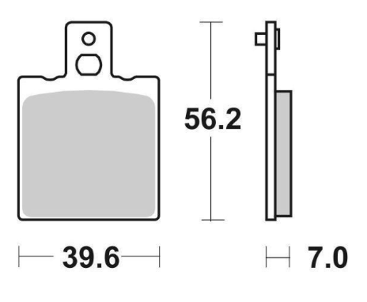 Immagine di 43028200 COPPIA PASTIGLIE FRENO POSTERIORI ORGANICHE OGNIBENE TROFEO APRILIA 125 AS R 1985