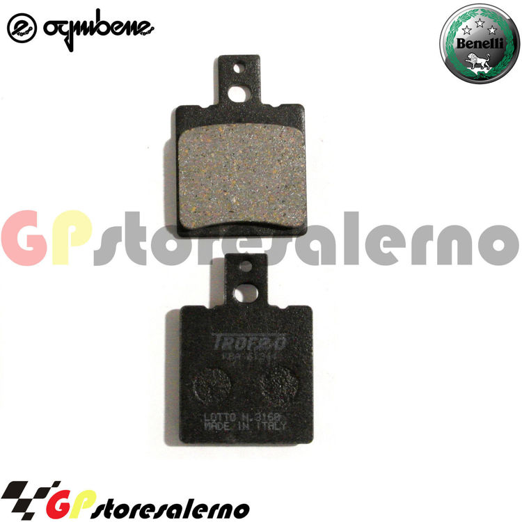 Immagine di 43028200 COPPIA PASTIGLIE FRENO POSTERIORI ORGANICHE OGNIBENE TROFEO BENELLI 900 TORNADO TRE LE / RS DAL 2000 AL 2002