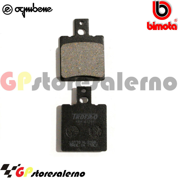 Immagine di 43028200 COPPIA PASTIGLIE FRENO POSTERIORI ORGANICHE OGNIBENE TROFEO BIMOTA 900 DB4 I.E. DAL 2000 AL 2002