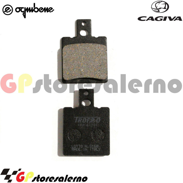 Immagine di 43028200 COPPIA PASTIGLIE FRENO POSTERIORI ORGANICHE OGNIBENE TROFEO CAGIVA 125 ELEFANT DAL 1987 AL 1988