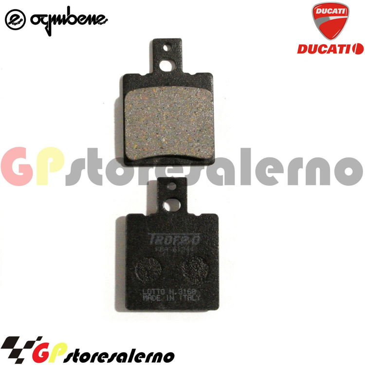 Immagine di 43028200 COPPIA PASTIGLIE FRENO POSTERIORI ORGANICHE OGNIBENE TROFEO DUCATI 400 MONSTER DAL 1995 AL 2003