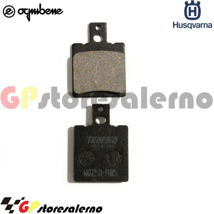 Immagine di 43028200 COPPIA PASTIGLIE FRENO ANTERIORI ORGANICHE OGNIBENE TROFEO HUSQVARNA 125 CR DAL 1985 AL 1990