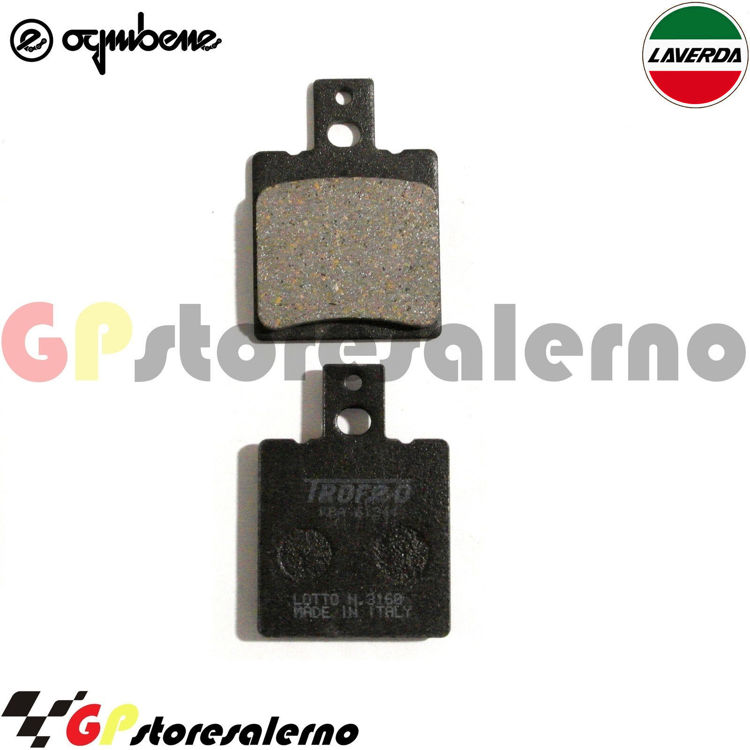 Immagine di 43028200 COPPIA PASTIGLIE FRENO POSTERIORI ORGANICHE OGNIBENE TROFEO LAVERDA 50 GAUCHE DAL 1992 AL 2000