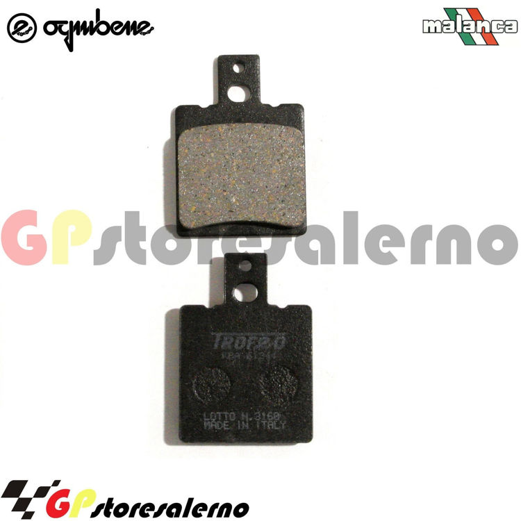 Immagine di 43028200 COPPIA PASTIGLIE FRENO POSTERIORI ORGANICHE OGNIBENE TROFEO MALANCA 125 GTI DAL 1980 AL 1984