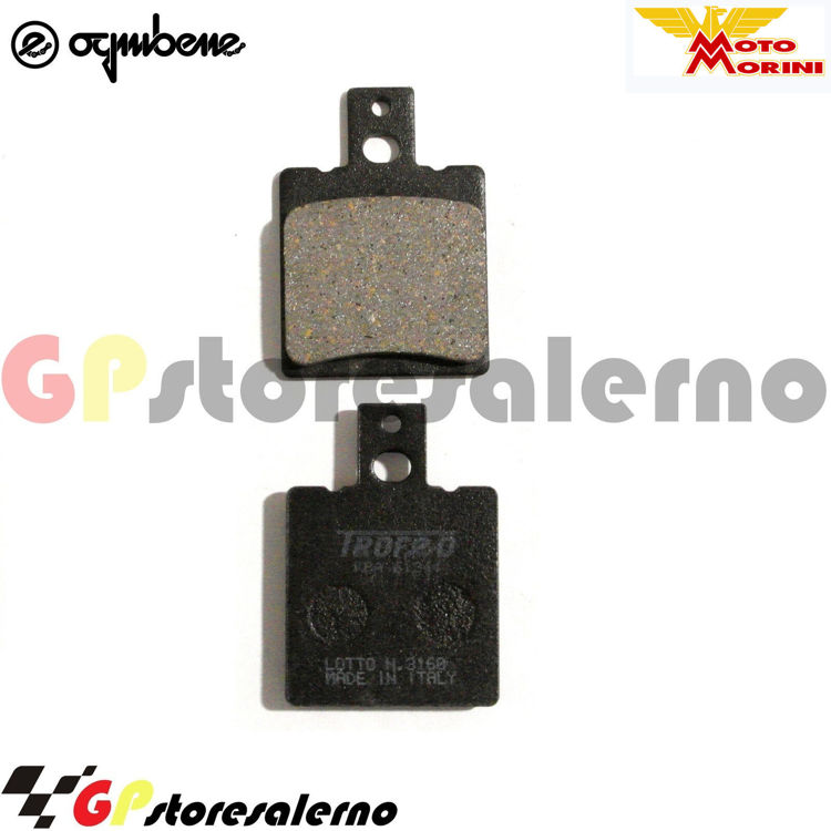 Immagine di 43028200 COPPIA PASTIGLIE FRENO POSTERIORI ORGANICHE OGNIBENE TROFEO MOTO MORINI 350 DART DAL 1988 AL 2000