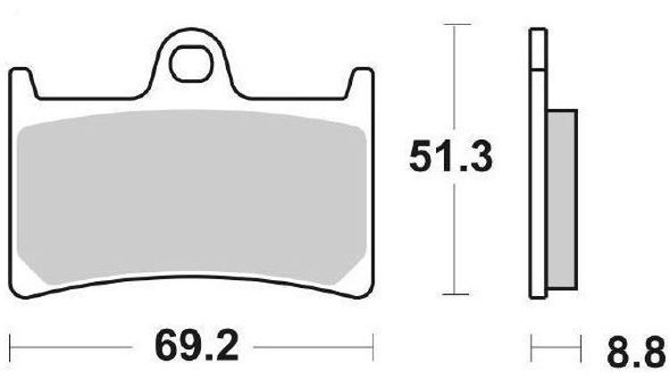 Immagine di 7094 PRO COPPIA PASTIGLIE BRENTA RACING SINTERIZZATE PRO YAMAHA 700 MT-07 TRACER GT DAL 2023 AL 2024