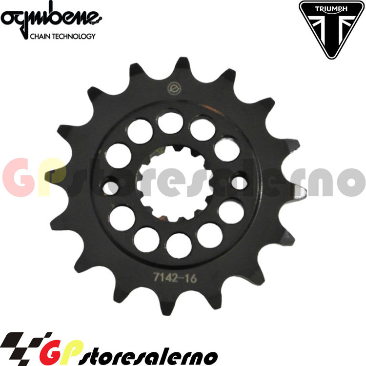 Immagine di 367142Z16 PIGNONE OGNIBENE RACING ALLEGGERITO IN ACCIAIO PASSSO 520 Z 16 PER TRIUMPH 675 DAYTONA DAL 2006 AL 2012