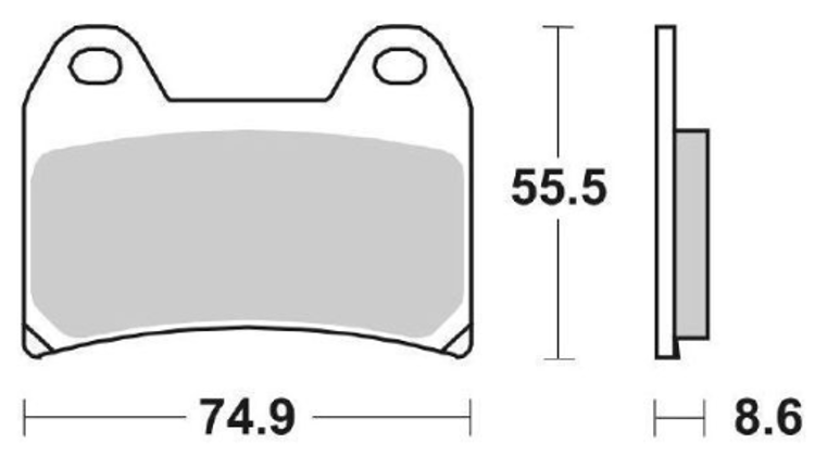 Immagine di 7093 PRO COPPIA PASTIGLIE BRENTA RACING SINTERIZZATE PRO PER APRILIA 660 PEGASO STRADA DAL 2005 AL 2011