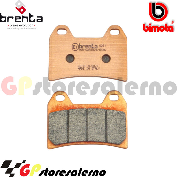 Immagine di 7093 PRO COPPIA PASTIGLIE BRENTA RACING SINTERIZZATE PRO PER BIMOTA 900 DB4 IE DAL 2000 AL 2002