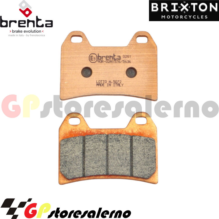 Immagine di 7093 PRO COPPIA PASTIGLIE BRENTA RACING SINTERIZZATE PRO PER BRIXTON 500 CROSSFIRE XC DAL 2022 AL 2024