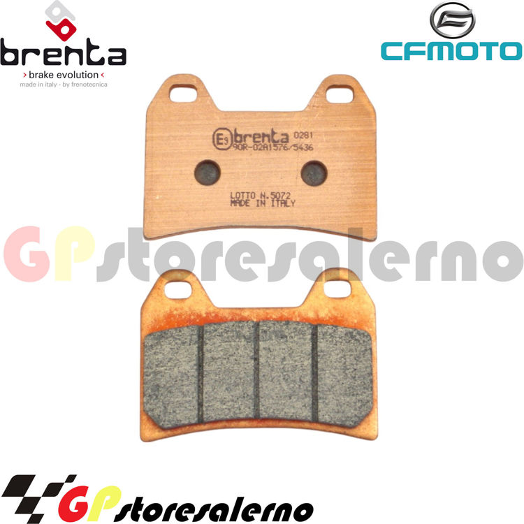 Immagine di 7093 PRO COPPIA PASTIGLIE BRENTA RACING SINTERIZZATE PRO PER CF MOTO 125 NK DAL 2024 AL 2025