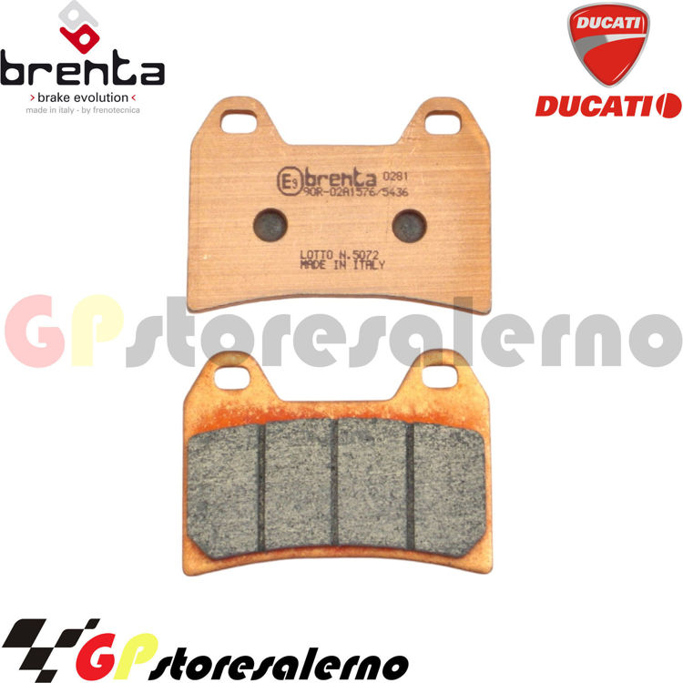 Immagine di 7093 PRO COPPIA PASTIGLIE BRENTA RACING SINTERIZZATE PRO PER DUCATI 696 MONSTER DAL 2008 AL 2014