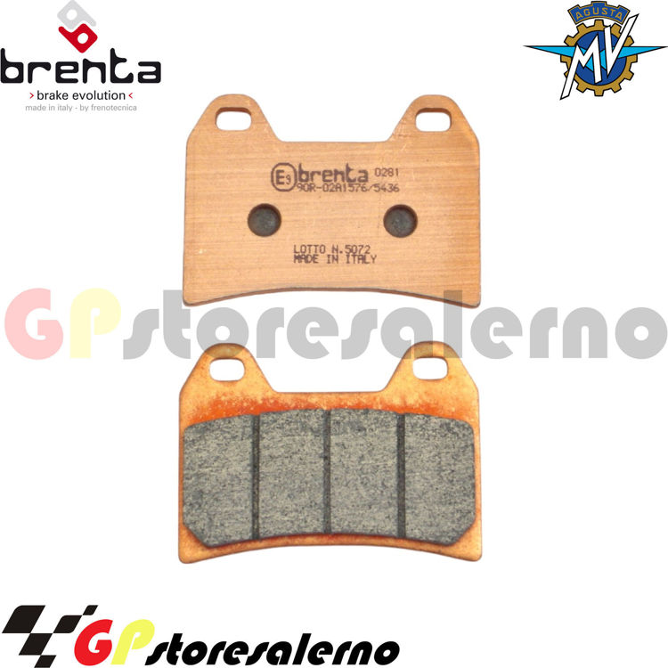 Immagine di 7093 PRO COPPIA PASTIGLIE ANTERIORI BRENTA RACING SINTERIZZATE PRO PER MV AGUSTA 989 BRUTALE R DAL 2008 AL 2009