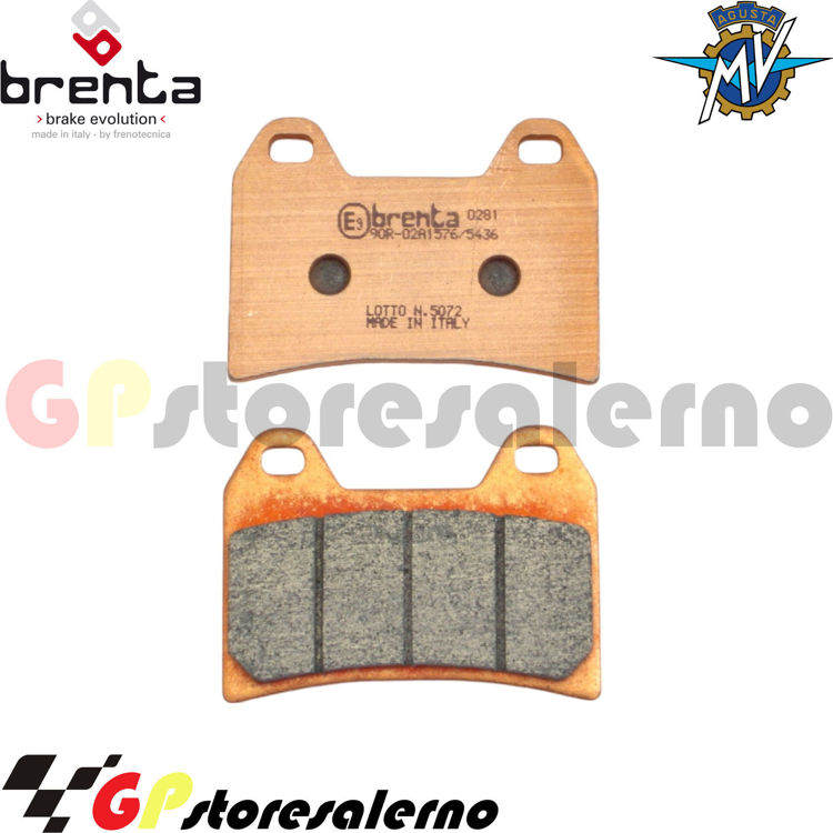 Immagine di 7093 PRO COPPIA PASTIGLIE ANTERIORI BRENTA RACING SINTERIZZATE PRO PER MV AGUSTA 990 BRUTALE R DAL 2010 AL 2011