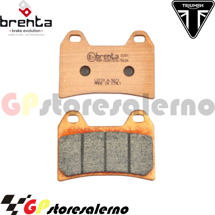 Immagine di 7093 PRO COPPIA PASTIGLIE ANTERIORI BRENTA RACING SINTERIZZATE PRO PER TRIUMPH 660 DAYTONA DEL 2024