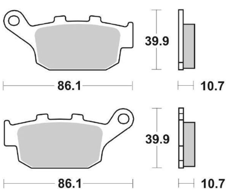 Immagine di 43020401 PASTIGLIE POSTERIORI SINTERIZZATE OGNIBENE HONDA 250 FES FORESIGHT DAL 2000 AL 2005