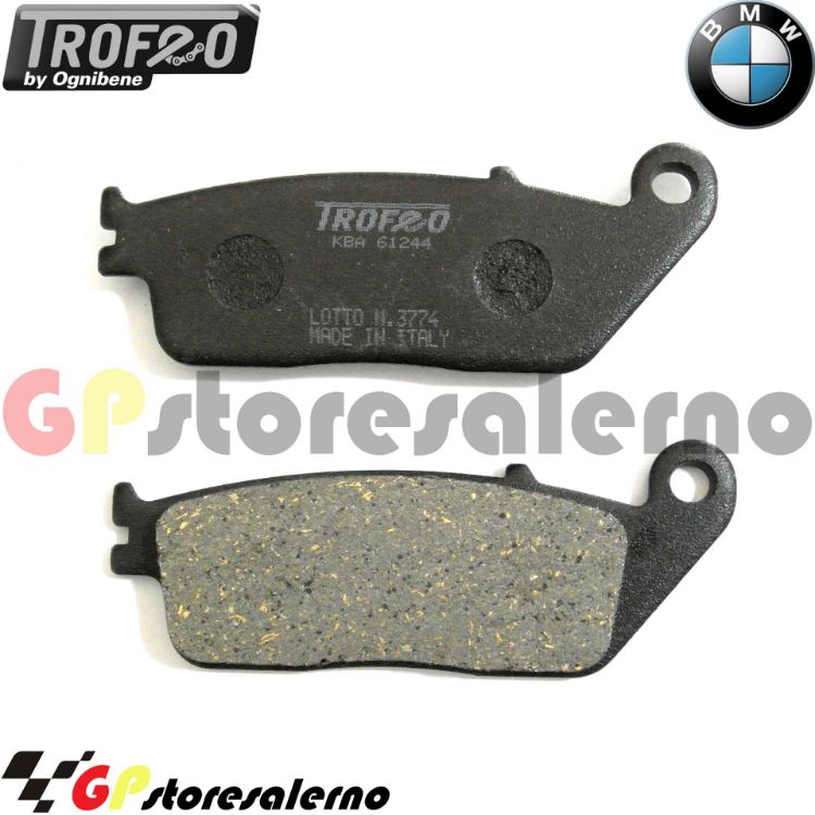 Immagine di 43020200 PASTIGLIE ANTERIORI ORGANICHE OGNIBENE BMW C 600 SPORT DAL 2012 AL 2015